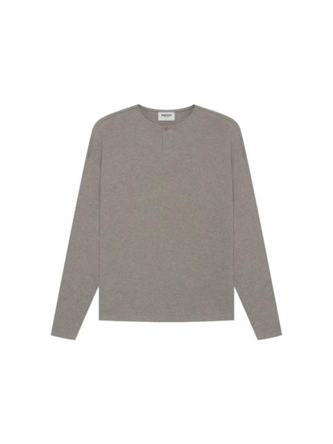 Fear of God Essentials Thermal Henley Long Sleeve Grey Flannel
