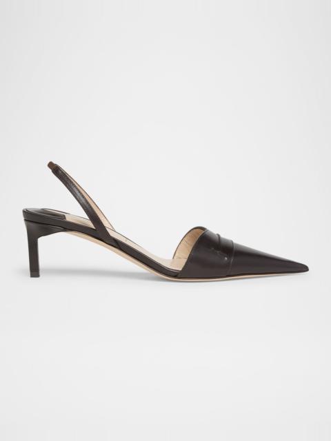 Eva Soft Calf Leather Slingback Pumps