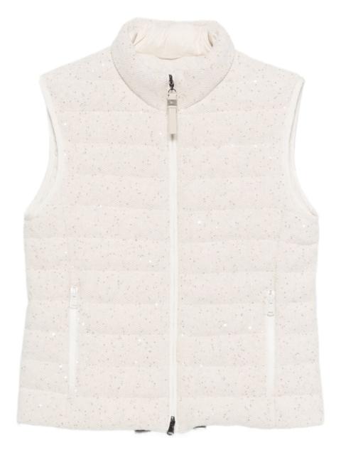 sequin-embellishment gilet