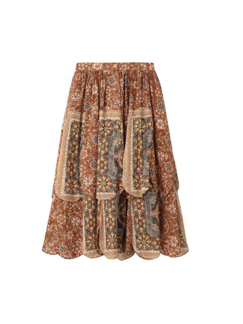 MEADOW SKIRT KHADI BANDANA W BROWN