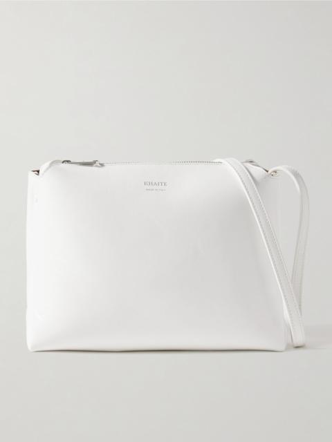 Lina medium leather shoulder bag White