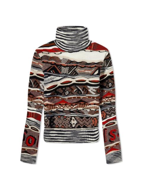 Missoni Mixed Knit High Neck Top