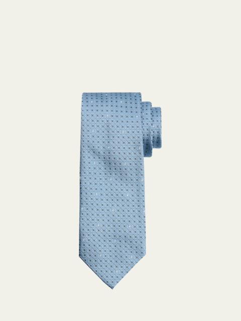 Men's Geometric Jacquard Silk Tie