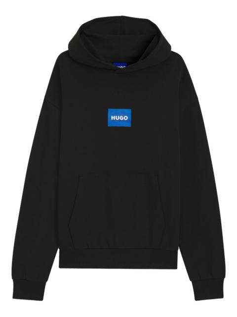 logo-patch hooded sweatshirt