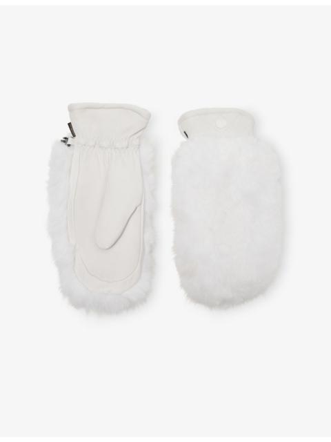 Hill Faux-Fur Leather Mittens
