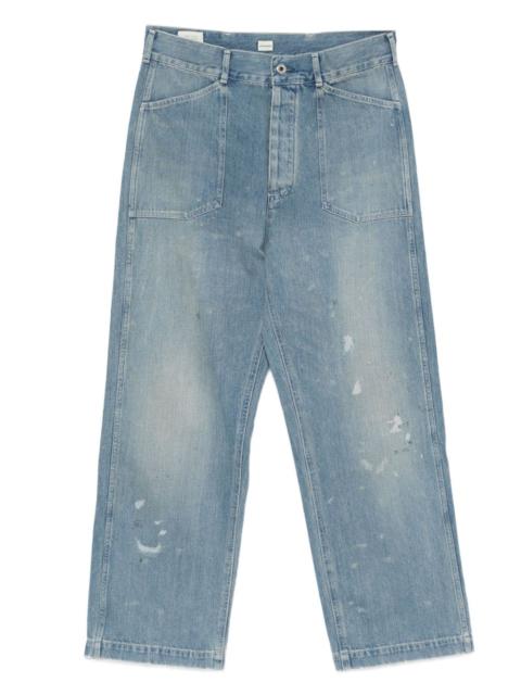 distressed-effect jeans
