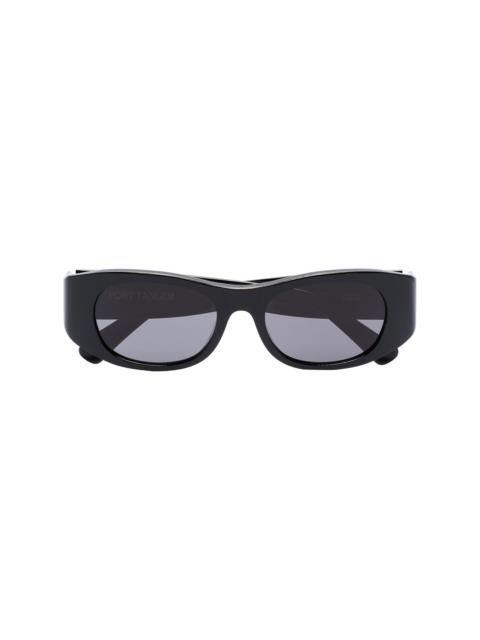 Tangerine rectangle-frame sunglasses