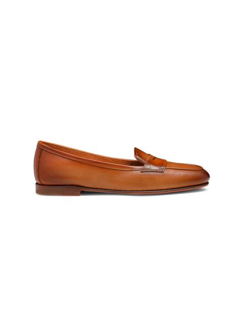 Women's light brown leather Carla loafer