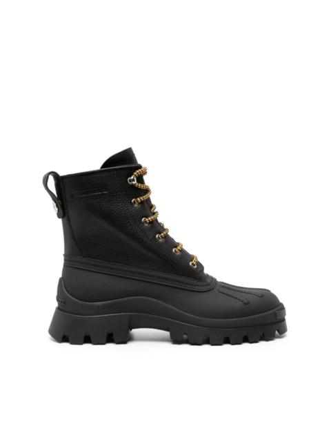 lace-up leather ankle boots