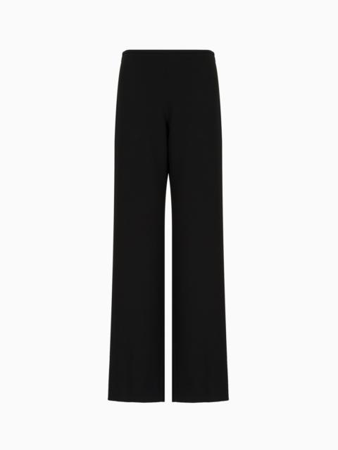 Cady crêpe palazzo trousers