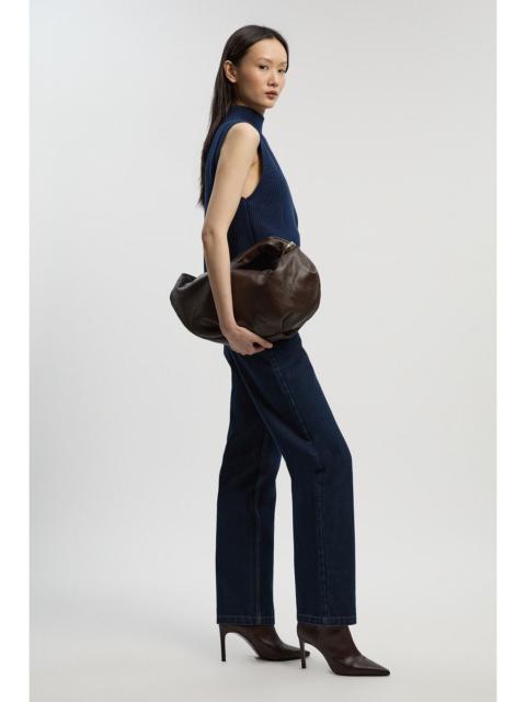 Demin High Waist Straight Leg Jean