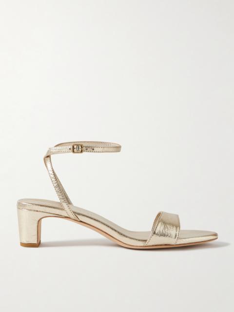 Alice Metallic Cracked-leather Sandals