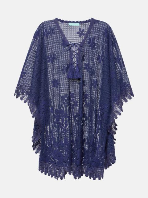 Cindy embroidered cotton-blend kaftan