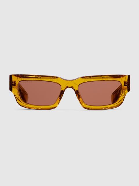 Rectangular frame sunglasses