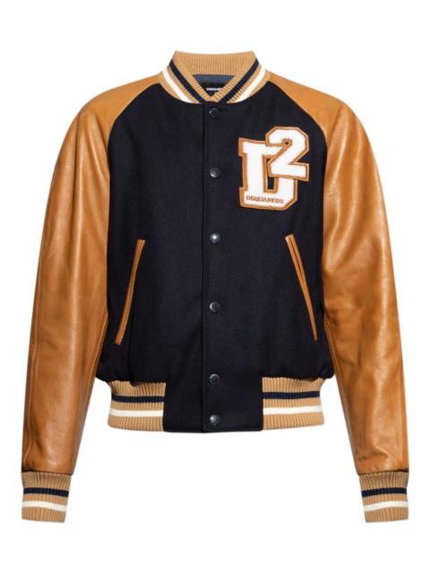 wool-blend bomber jacket