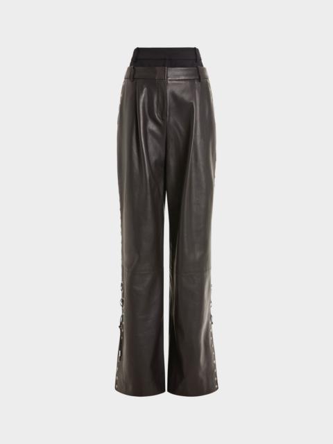 IVLIA TROUSERS IN LEATHER
