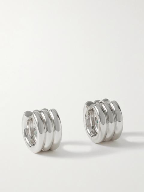 The Triple Tube Silver-tone Hoop Earrings