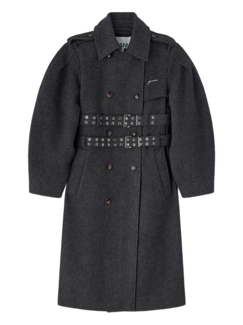 belted double-breasted coat