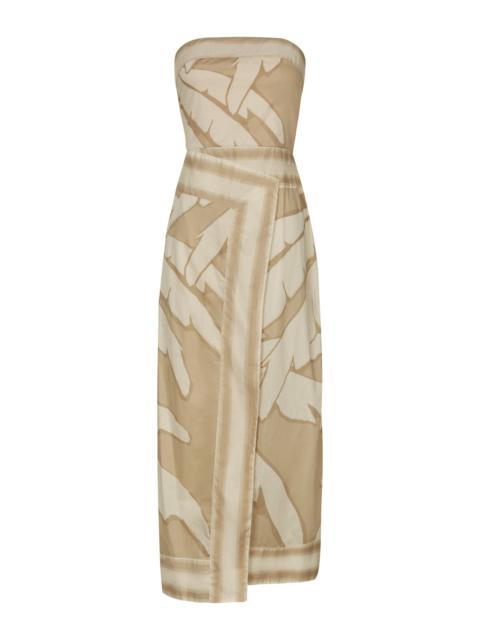 Pontoon Afternoon Printed Cotton Midi Dress nude
