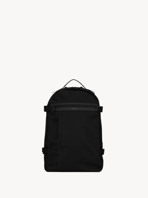 CITY TREKKING BACKPACK IN ECONYL®, SMOOTH LEATHER AND NYLON