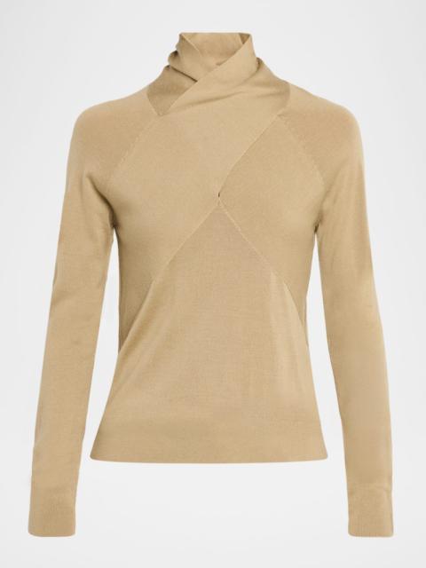 Crossover Merino Wool Sweater