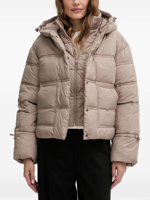 hooded quilted jacket
