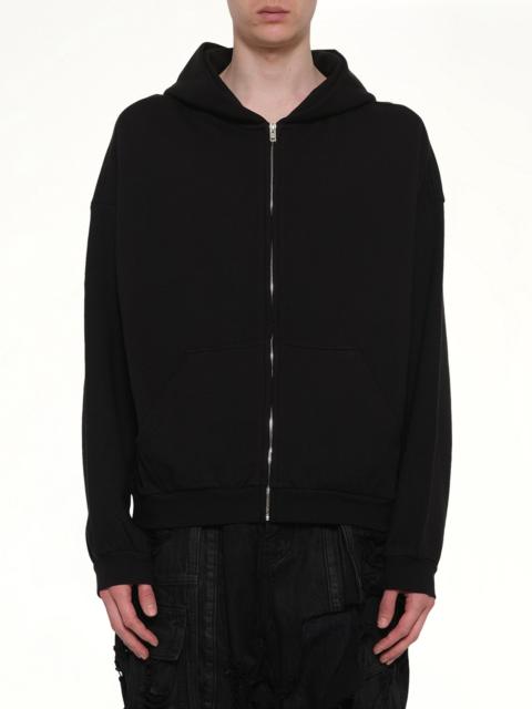 Logo Zip-Up Hoodie in Black