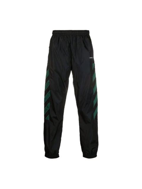 Off-White Diag Nylon Track Pant 'Black//White' OMCA086E20FAB0021001