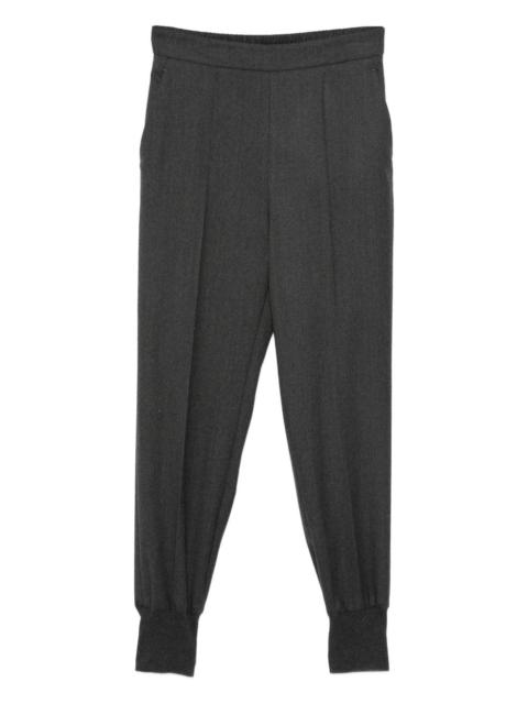 elasticated wool trousers
