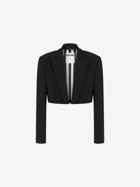 STRETCH GABARDINE CROPPED JACKET