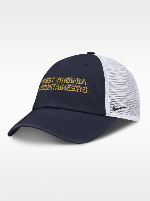 West Virginia On-Field Club Gameday Men's Nike College Trucker Adjustable Hat