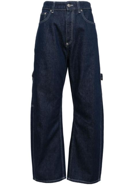 logo-patch straight-leg jeans