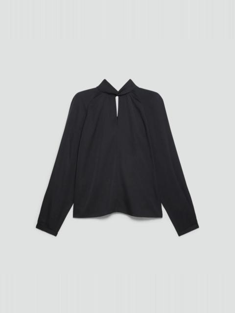 Twist Neck Top in Silk Georgette