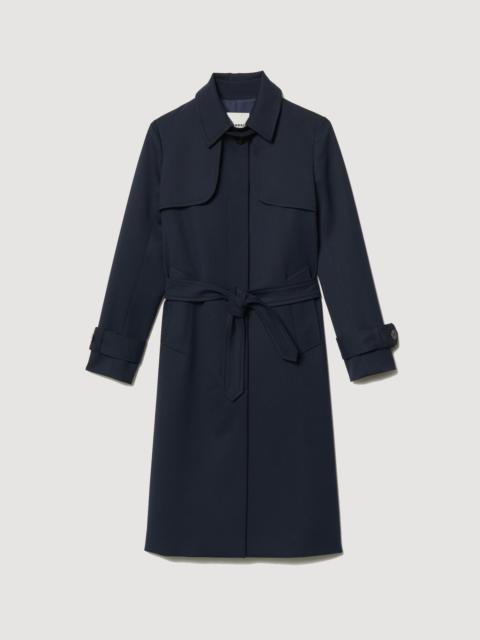TRENCH COAT WITH PLEATED INSET