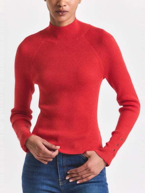 KASSANDRA RIBBED MOCK NECK SWEATER