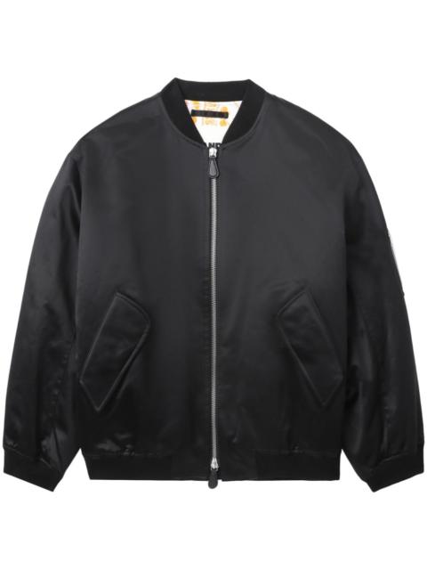 Zipped sleeve bomber jacket