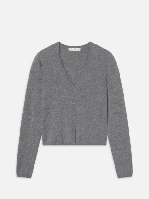 The Cashmere V Cardi - Heather Grey