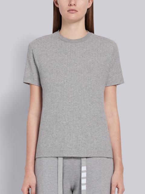 Light Grey High Twisted Rib Side Insert 4-Bar T-shirt