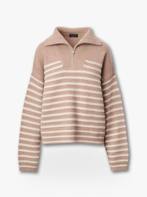 Raven Wool-Cashmere Half-Zip Sweater