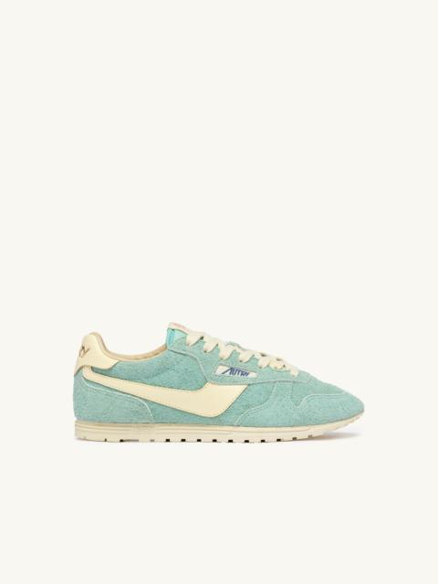 WINDSPIN SNEAKERS IN JASMINE AND RUTABAGA SUEDE AND LEATHER