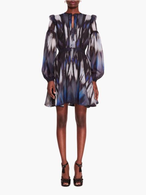 ABSTRACT VISCOSE MINI DRESS
