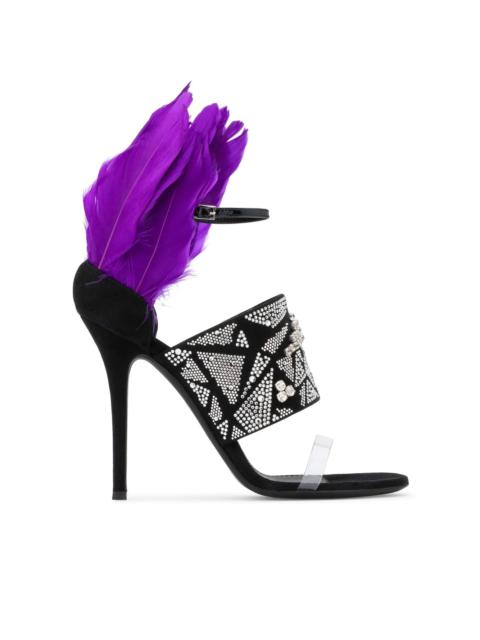 Talia feather-detail sandals