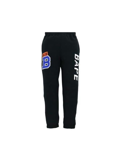 BAPE Patch Sweat Pants 'Black'