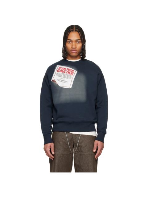 Navy 'The Gaultier Label' Sweatshirt