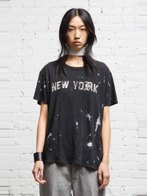 R13 NEW YORK BOY T - ACID BLACK