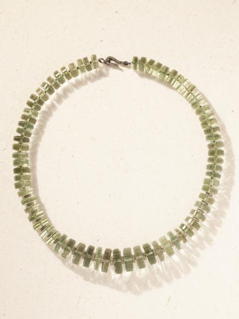 Aura 18-karat White Gold, Sterling Silver, Amethyst And Diamond Necklace