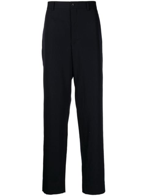 straight-leg wool trousers