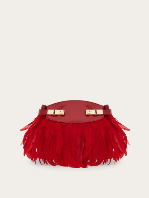 Hug soft crossbody bag with feathers (XS)