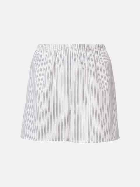 Cairo striped cotton-blend shorts