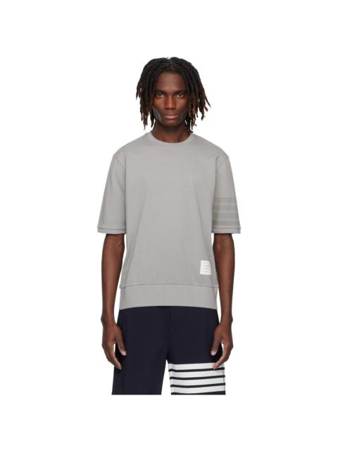 Gray Cotton Jersey 4-Bar T-shirt